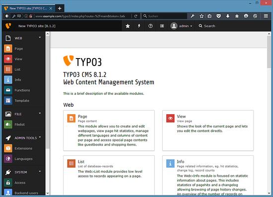 Das TYPO3 8.1 CMS