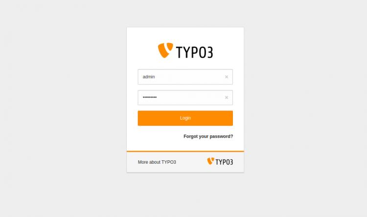 Typo3-Anmeldung
