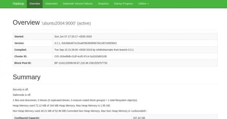 Hadoop Web-Schnittstelle