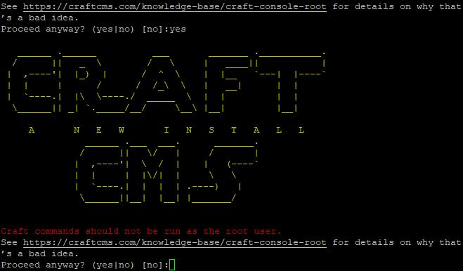 Installiere Craft Cms mit Composer