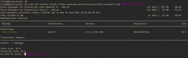 Remi Repository Rocky Linux installieren