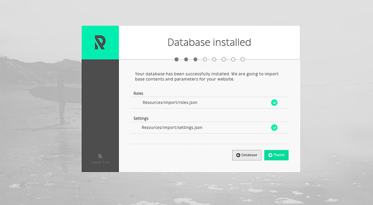 Datenbank installiert