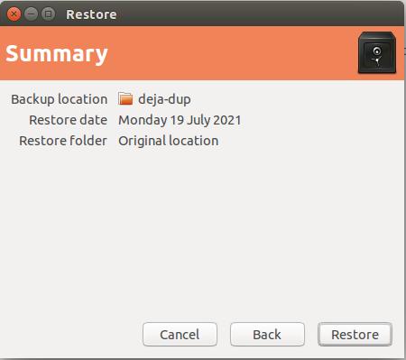 File Restore Zusammenfassung