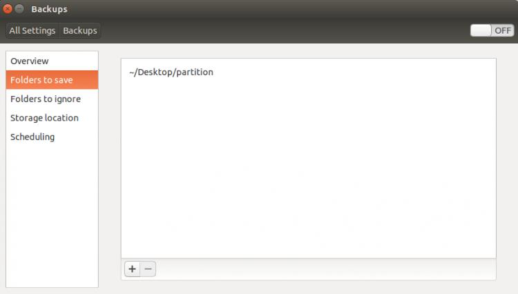 Ordner zum Backup hinzufügen