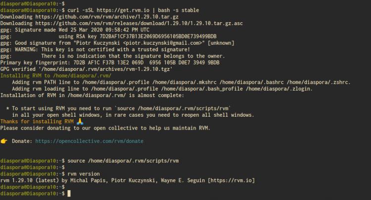 RVM Ruby Version Manager installieren