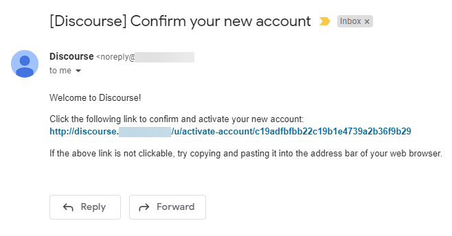 Diskurs-Bestätigungs-E-Mail
