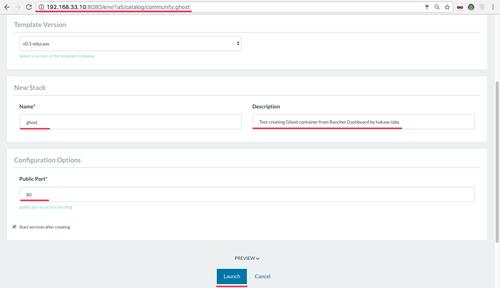 Containernamen setzen