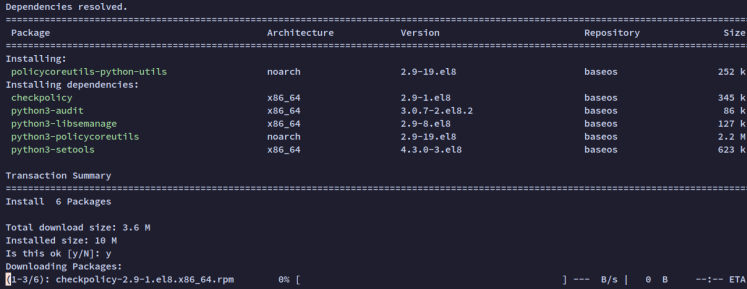 install selinux management