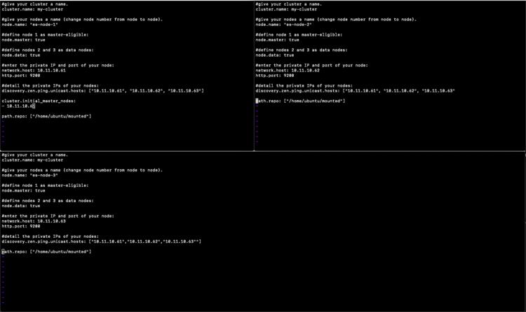 Elasticsearch-Cluster sichern