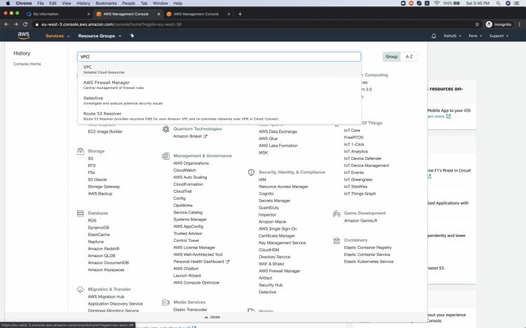 VPC Peering Verbindung