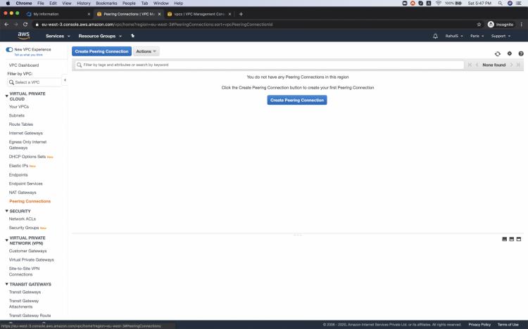 Peering-Verbindung erstellen