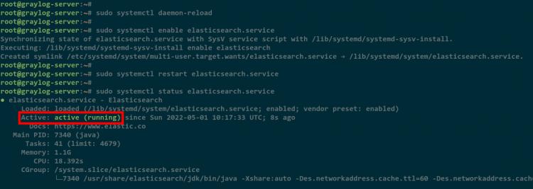 elasticsearch starten und verifizieren