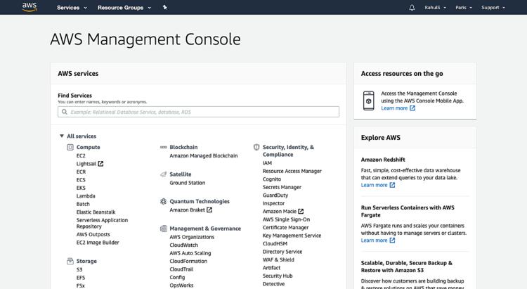 AWS Management-Konsole