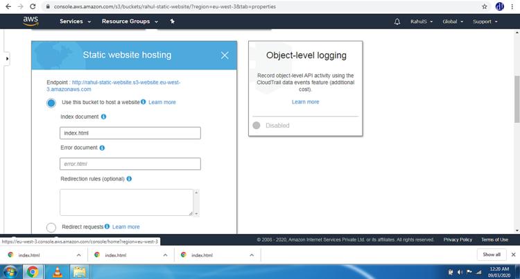 Statisches Website-Hosting