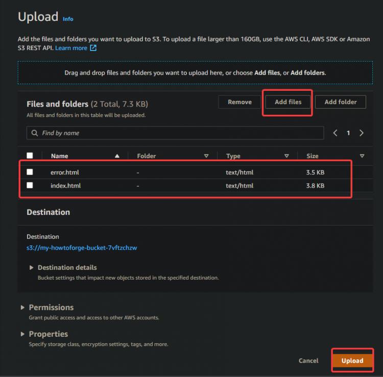 Einen S3 Bucket erstellen