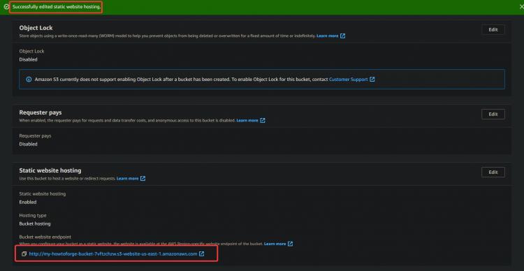 Statisches Website-Hosting aktivieren