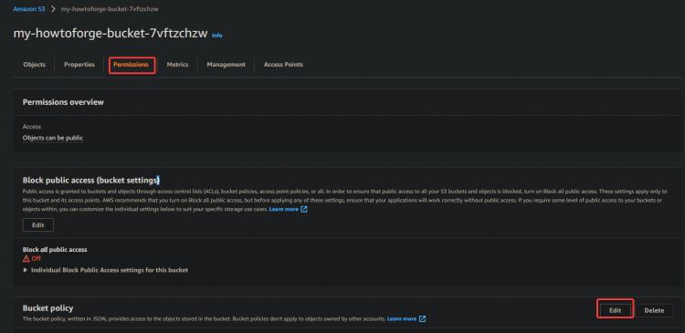 Richtige Bucket Policy einrichten