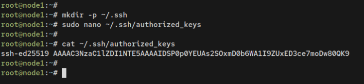 SSH-Schlüssel zum Knoten hinzufügen