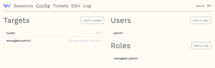 Ziel Warpgate hinzufügen