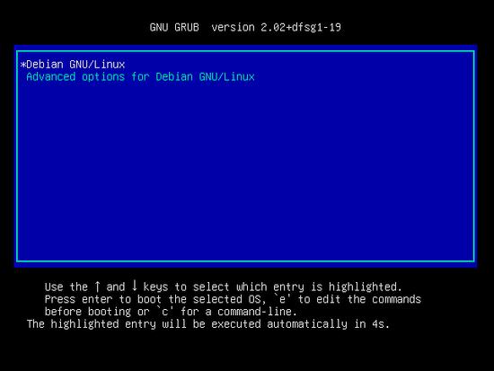 Debian 10 starten