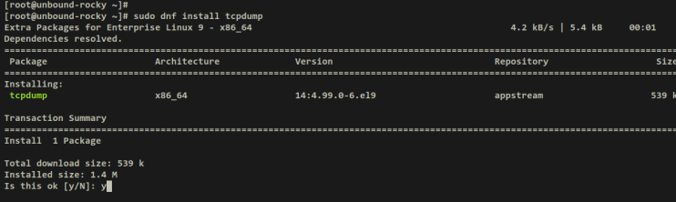tcpdump installieren