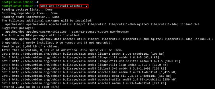 apache2 installieren