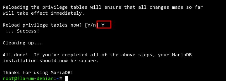 Tabellenprivilegien neu laden
