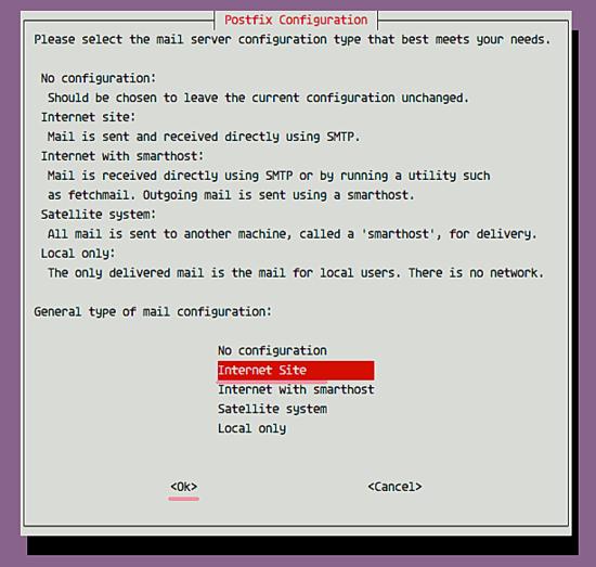 Postfix auf Ubuntu konfigurieren
