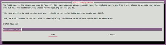 Postfix-Hostname auf ubuntu konfigurieren