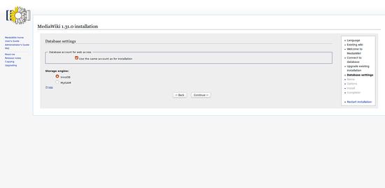 Datenbanktyp auswählen