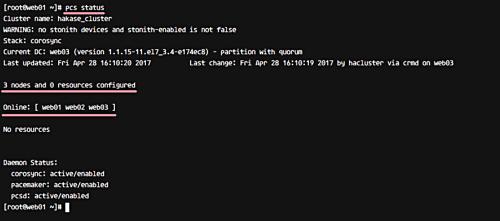 Überprüfen des Clusterstatus