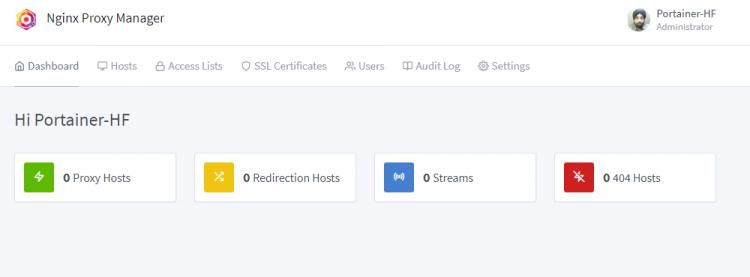 Nginx Proxy Manager Dashboard