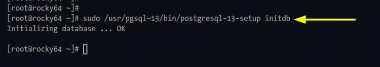 Initialisiere die PostgreSQL Datenbank Konfiguration
