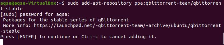 qbittorrent PPA hinzufügen