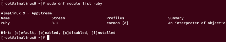 Module auflisten ruby