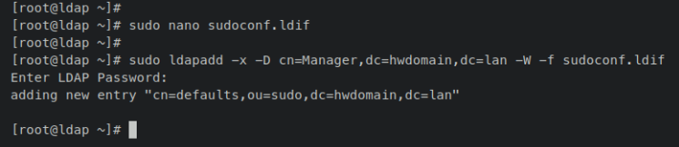 setup standard sudoconf
