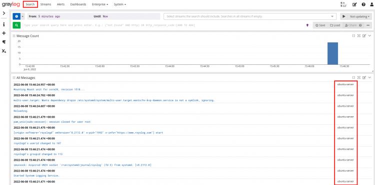 Logs prüfen graylog