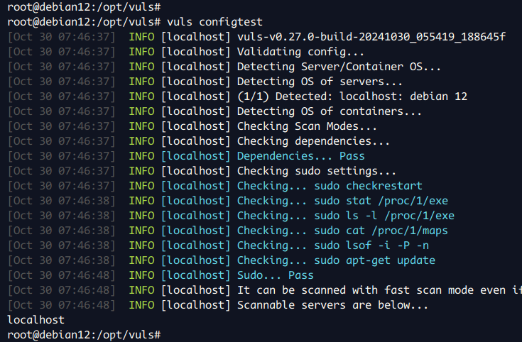 Konfiguration prüfen