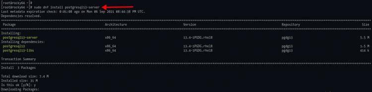 Installation von PostgreSQL auf Rocky Linux