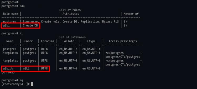 Benutzer und Datenbanken überprüfen PostgreSQL