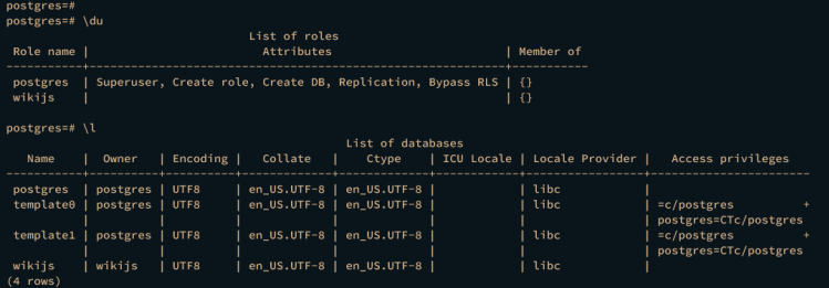 Checkliste Datenbank und Benutzer