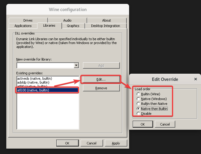 Reihenfolge der Ladung ändern