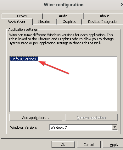 die Standardeinstellungen verwendet werden
