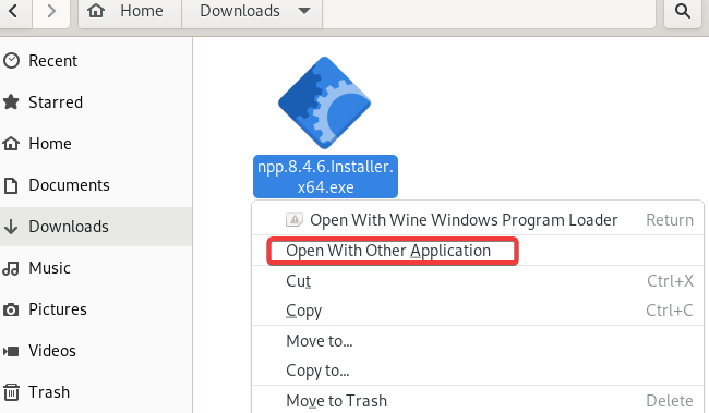 wähle "Mit anderer Anwendung öffnen."