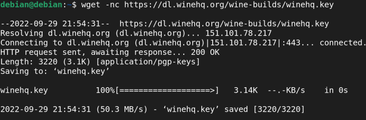 den Schlüssel herunterladen