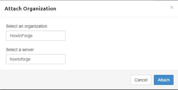 Organisation anhängen