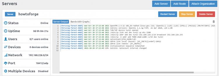 Pritunl Start Server