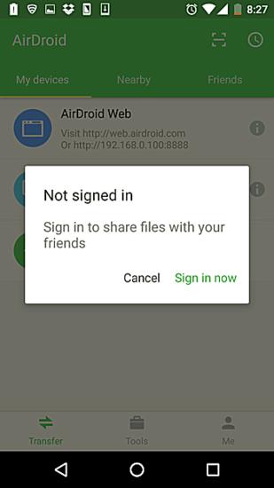 AirDroid-Dateiaustausch