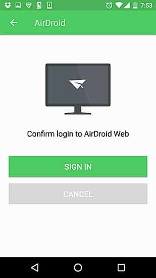 AirDroid anmelden